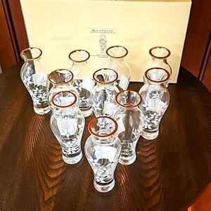 10 LENOX Crystal Mini Vases NWT.  Every day, holiday, special occasion